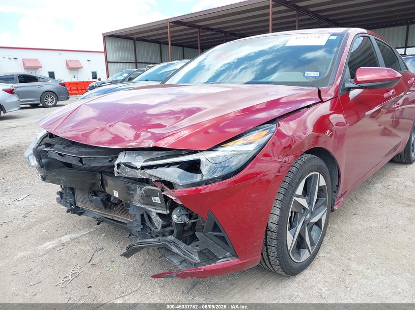 2023 Hyundai Elantra VIN KMHLS4AG8PU563919 IAAI salvage auction — FRONT END, Salvage (Texas), sold $2,250 on 2026-07-28 (photo 6)