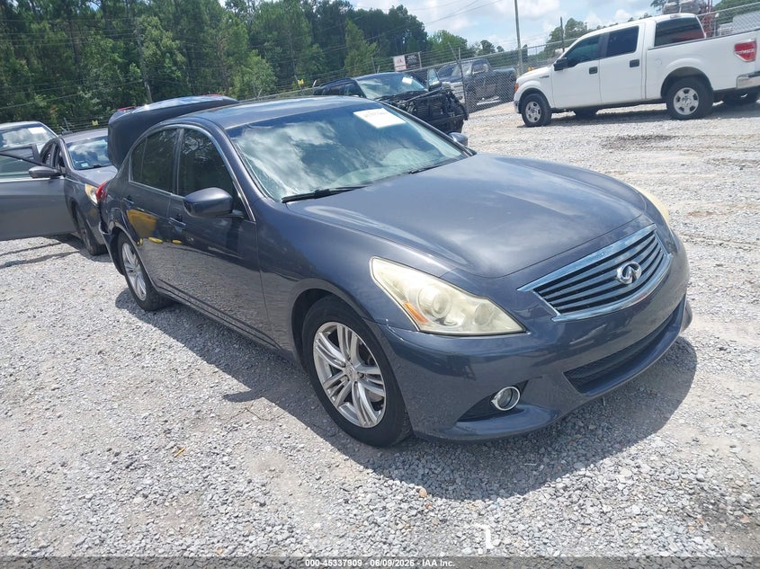2012 Infiniti G VIN JN1CV6AP0CM936505 IAAI salvage auction — REAR END, Salvage Title, sold $250 on 2026-07-17 (photo 1)
