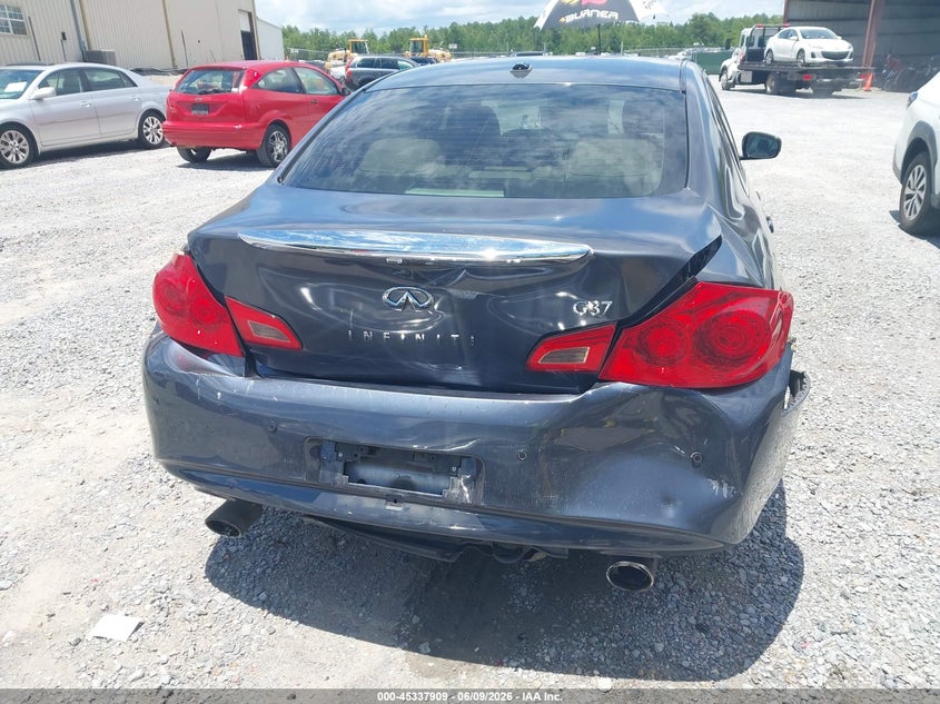 2012 Infiniti G VIN JN1CV6AP0CM936505 IAAI salvage auction — REAR END, Salvage Title, sold $250 on 2026-07-17 (photo 6)