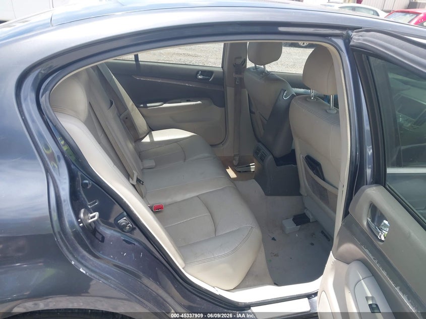 2012 Infiniti G VIN JN1CV6AP0CM936505 IAAI salvage auction — REAR END, Salvage Title, sold $250 on 2026-07-17 (photo 8)