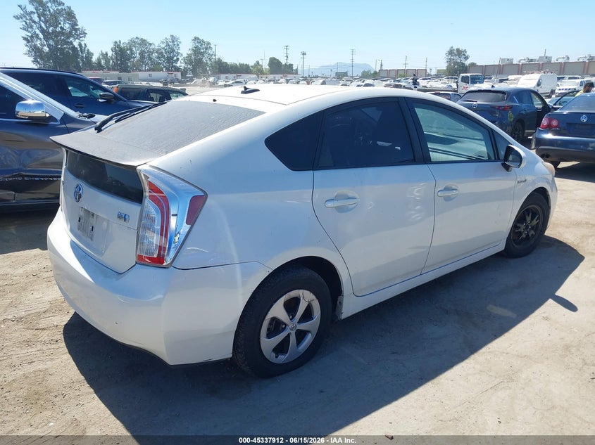 2012 Toyota Prius VIN JTDKN3DU9C5511741 IAAI salvage auction — UNKNOWN, Salvage Title, sold $3,050 on 2026-07-22 (photo 4)