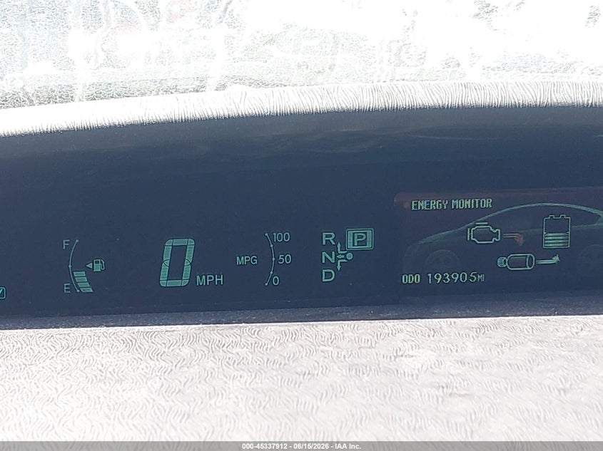 2012 Toyota Prius VIN JTDKN3DU9C5511741 IAAI salvage auction — UNKNOWN, Salvage Title, sold $3,050 on 2026-07-22 (photo 7)
