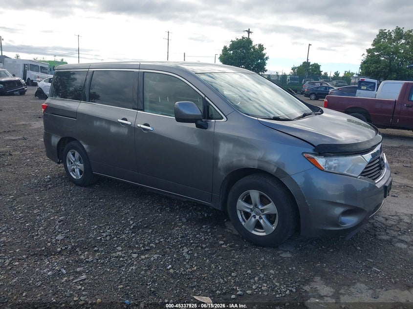 2015 Nissan Quest VIN JN8AE2KP9F9125115 IAAI salvage auction — LEFT FRONT, Salvage (Pennsylvania), sold $1,675 on 2026-07-10 (photo 1)