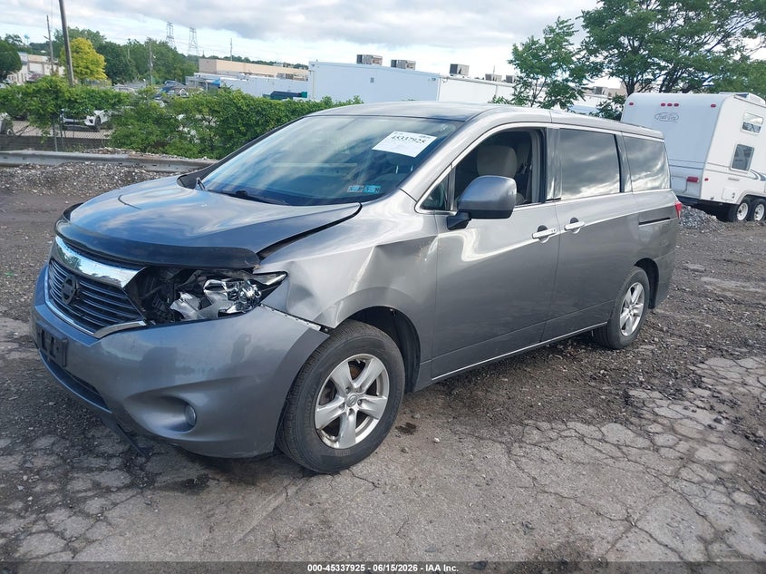 2015 Nissan Quest VIN JN8AE2KP9F9125115 IAAI salvage auction — LEFT FRONT, Salvage (Pennsylvania), sold $1,675 on 2026-07-10 (photo 2)