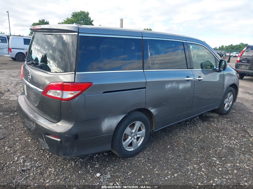 2015 Nissan Quest VIN JN8AE2KP9F9125115 IAAI salvage auction — LEFT FRONT, Salvage (Pennsylvania), sold $1,675 on 2026-07-10 (photo 4)