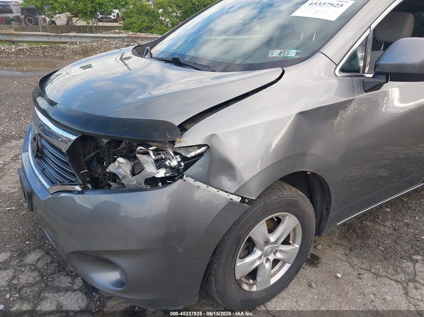 2015 Nissan Quest VIN JN8AE2KP9F9125115 IAAI salvage auction — LEFT FRONT, Salvage (Pennsylvania), sold $1,675 on 2026-07-10 (photo 6)