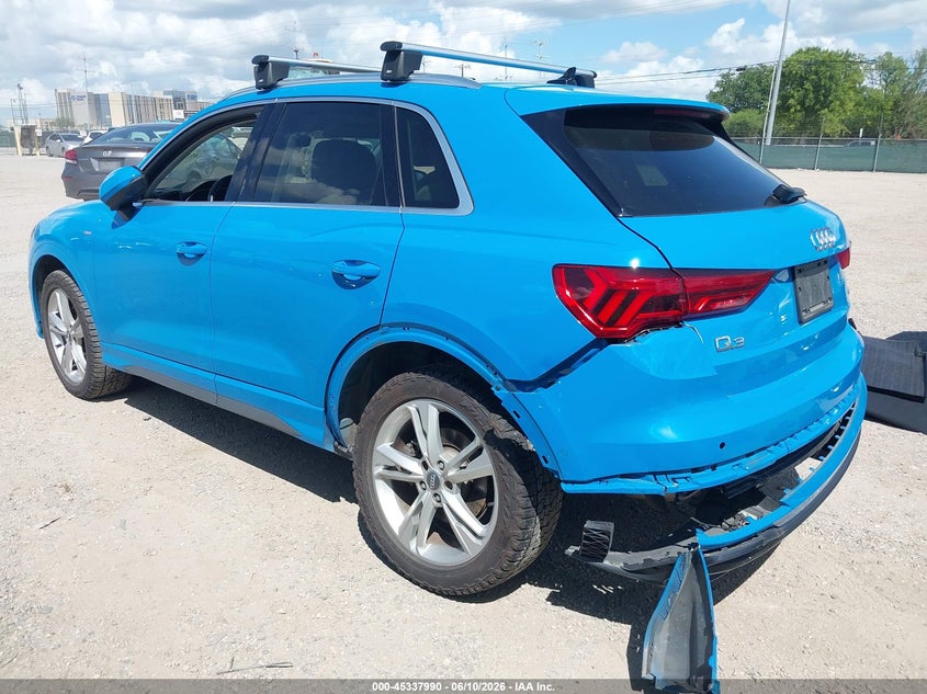 2019 Audi Q3 VIN WA1FECF37K1083061 IAAI salvage auction — REAR END, Salvage Title, sold $7,400 on 2026-08-21 (photo 3)