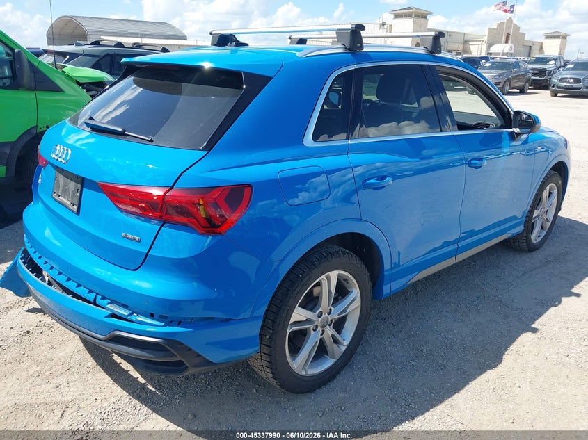 2019 Audi Q3 VIN WA1FECF37K1083061 IAAI salvage auction — REAR END, Salvage Title, sold $7,400 on 2026-08-21 (photo 4)