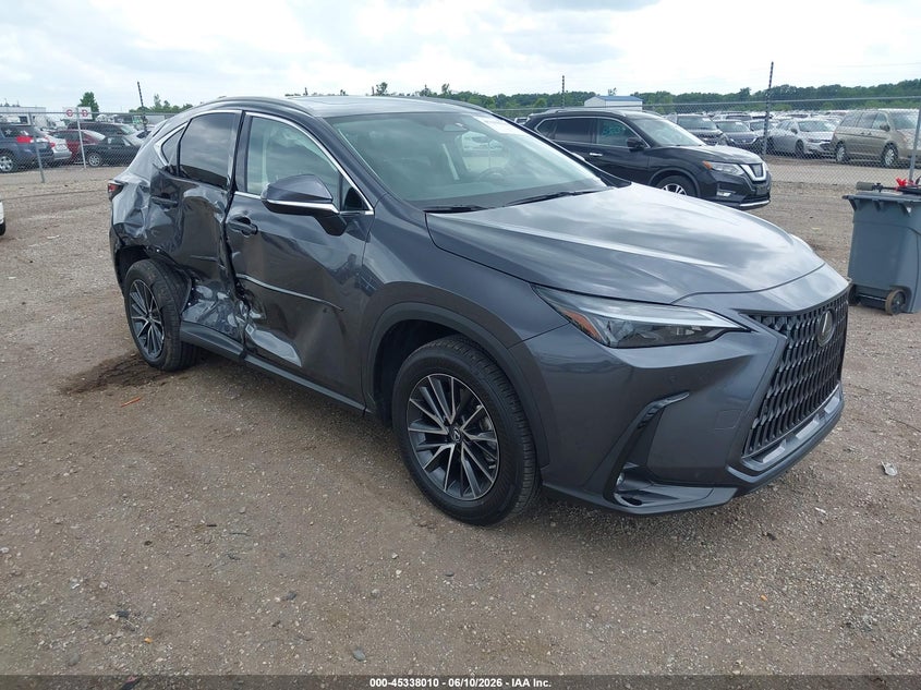 2023 Lexus Nx VIN 2T2GGCEZ7PC016159 IAAI salvage auction — SIDE, Salvage (Illinois), sold $15,100 on 2026-07-22 (photo 1)