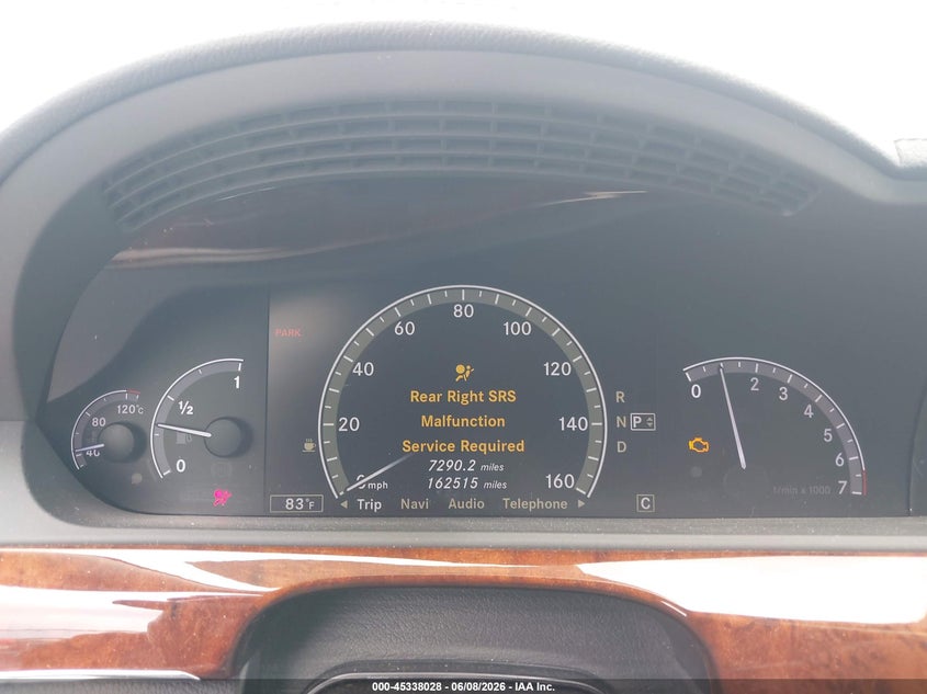 2010 Mercedes-benz S-klasse VIN WDDNG7BB8AA297318 IAAI salvage auction — LEFT REAR, Salvage (California), sold $1,050 on 2026-08-12 (photo 7)