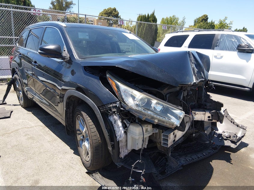 2017 Toyota Highlander VIN 5TDYZRFH0HS229717 IAAI salvage auction — FRONT END, Salvage Title, sold $5,775 on 2026-07-23 (photo 1)