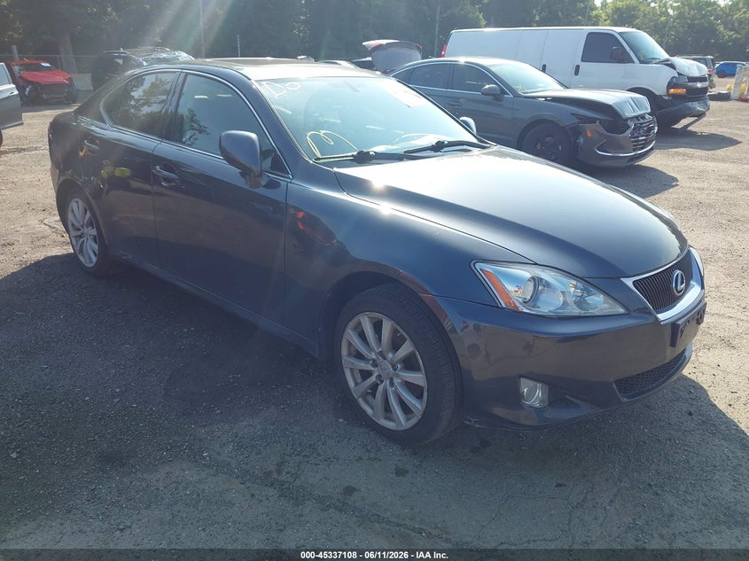 2007 Lexus Is 250 VIN JTHCK262872013071 IAAI salvage auction — LEFT REAR, Salvage - Greater Than 75% (Maryland), sold $575 on 2026-07-08 (photo 1)