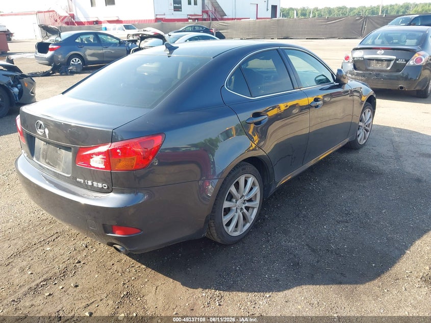 2007 Lexus Is 250 VIN JTHCK262872013071 IAAI salvage auction — LEFT REAR, Salvage - Greater Than 75% (Maryland), sold $575 on 2026-07-08 (photo 4)
