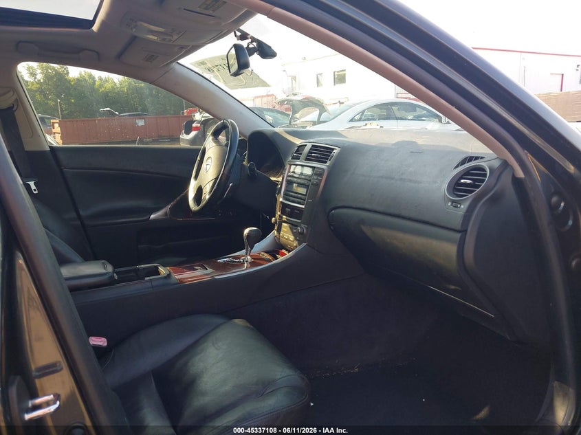 2007 Lexus Is 250 VIN JTHCK262872013071 IAAI salvage auction — LEFT REAR, Salvage - Greater Than 75% (Maryland), sold $575 on 2026-07-08 (photo 5)
