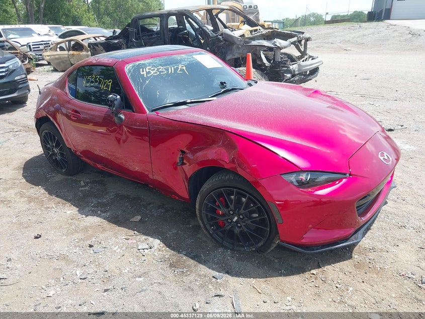 2025 Mazda Mx-5 VIN JM1NDAL77S0660001 IAAI salvage auction — ROLLOVER, Salvage Title, sold $3,550 on 2026-07-30 (photo 1)