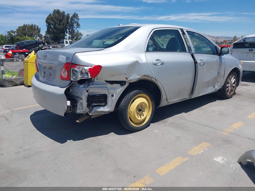 2009 Toyota Corolla VIN JTDBL40EX99085148 IAAI salvage auction — NORMAL WEAR, Salvage (California), sold $2,250 on 2026-07-13 (photo 4)
