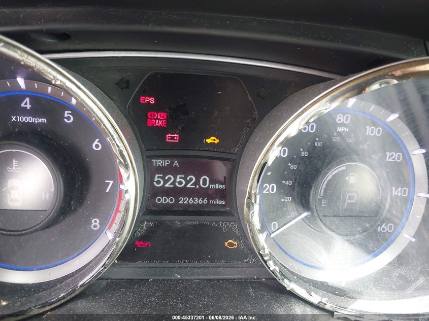 2013 Hyundai Sonata VIN 5NPEC4AB9DH659577 IAAI salvage auction — NORMAL WEAR, Salvage Title, sold $450 on 2026-07-08 (photo 7)