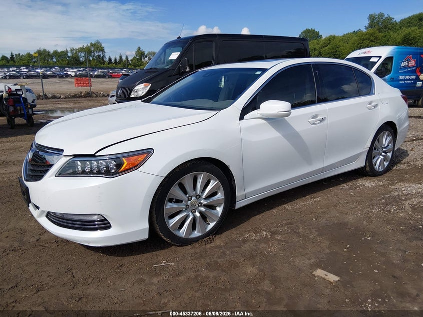 2014 Acura RLX VIN JH4KC2F58EC000296 IAAI salvage auction — RIGHT FRONT, Salvage (Illinois), sold $1,600 on 2026-07-22 (photo 2)