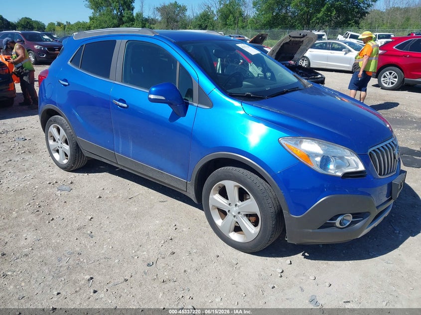 2015 Buick Encore VIN KL4CJFSB8FB079484 IAAI salvage auction — LEFT FRONT, Clear (Wisconsin), sold $1,225 on 2026-07-09 (photo 1)