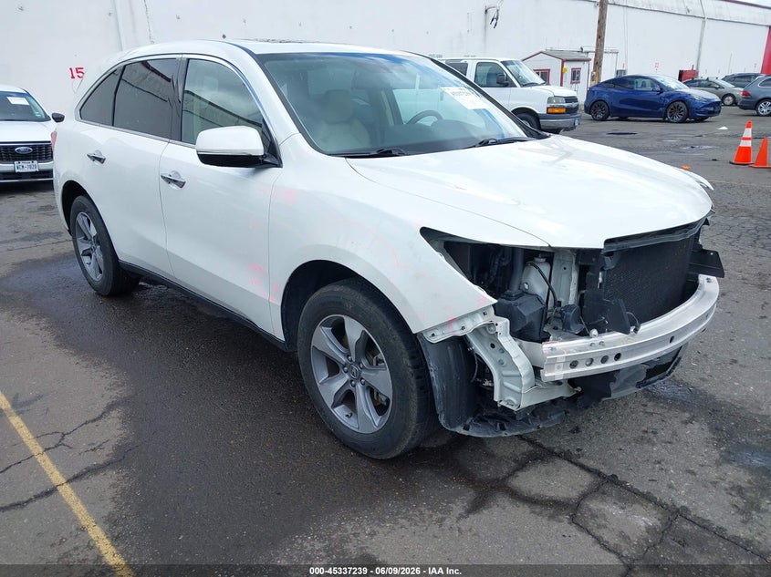 2015 Acura Mdx VIN 5FRYD3H20FB001494 IAAI salvage auction — FRONT END, Wait Title, sold $4,500 on 2026-08-30 (photo 1)