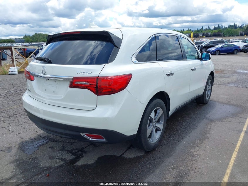 2015 Acura Mdx VIN 5FRYD3H20FB001494 IAAI salvage auction — FRONT END, Wait Title, sold $4,500 on 2026-08-30 (photo 4)