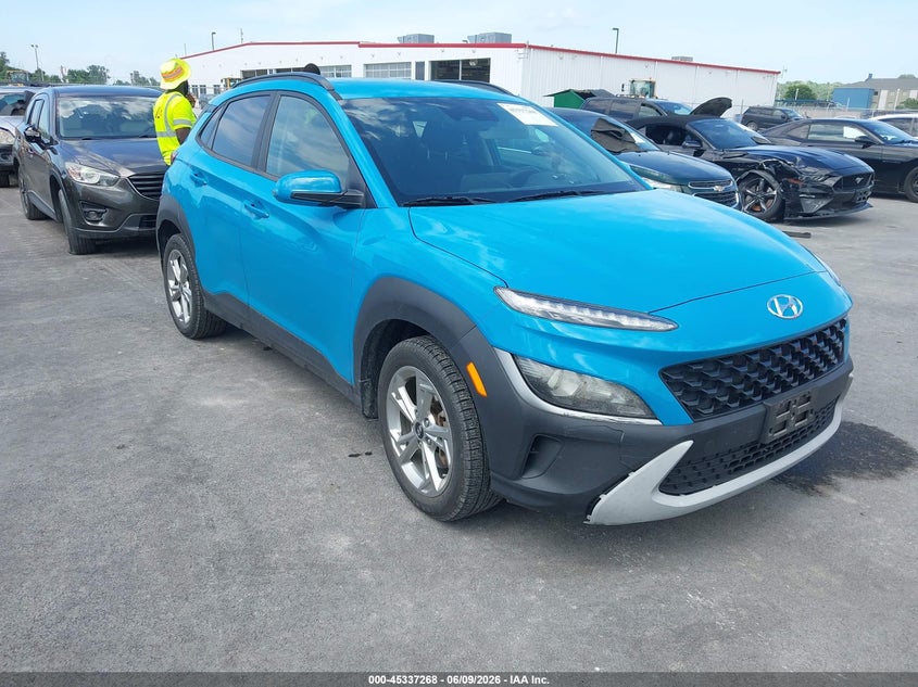2022 Hyundai Kona VIN KM8K6CAB5NU807019 IAAI salvage auction — HAIL, Clear (Missouri), sold $5,025 on 2026-07-14 (photo 1)