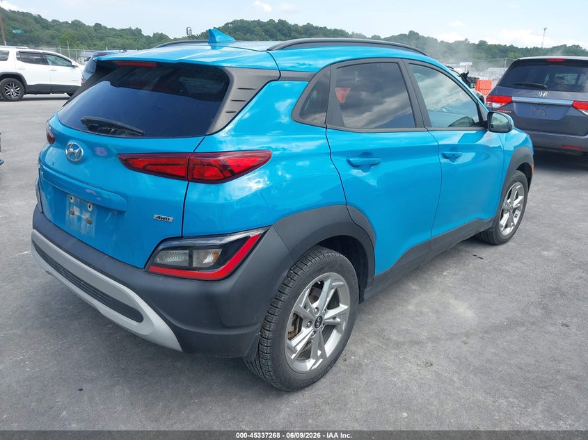 2022 Hyundai Kona VIN KM8K6CAB5NU807019 IAAI salvage auction — HAIL, Clear (Missouri), sold $5,025 on 2026-07-14 (photo 4)