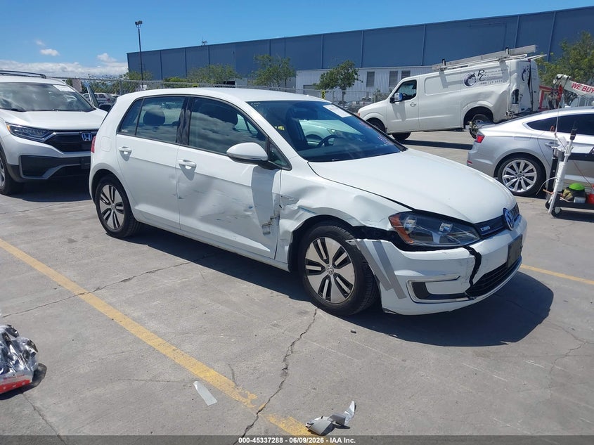 2016 Volkswagen E-golf VIN WVWKP7AU2GW904924 IAAI salvage auction — RIGHT FRONT, Salvage (California), sold $1,350 on 2026-07-06 (photo 1)