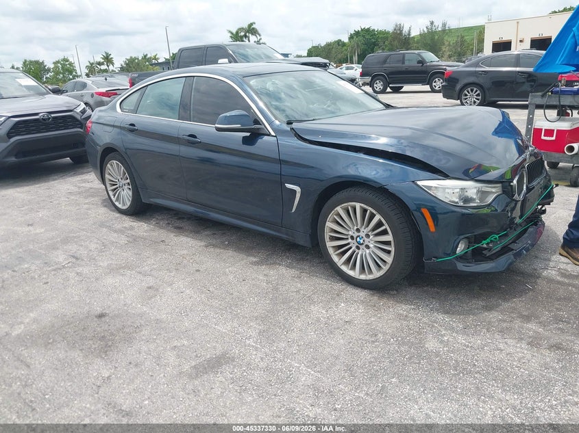 2015 BMW 4er VIN WBA4C9C51FG135196 IAAI salvage auction — FRONT END, Rebuildable (Florida), sold $850 on 2026-07-16 (photo 1)