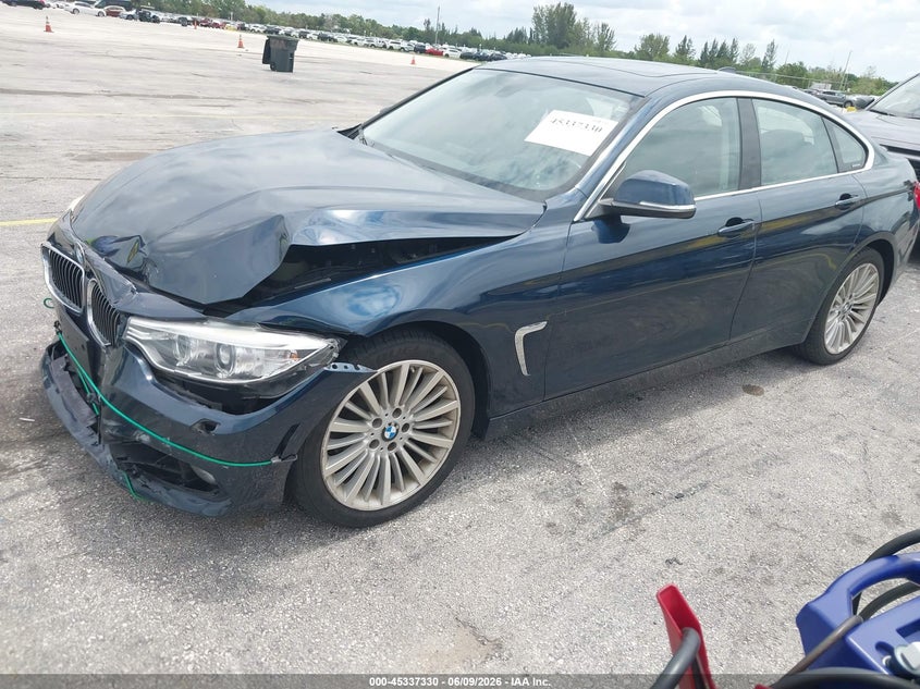 2015 BMW 4er VIN WBA4C9C51FG135196 IAAI salvage auction — FRONT END, Rebuildable (Florida), sold $850 on 2026-07-16 (photo 2)