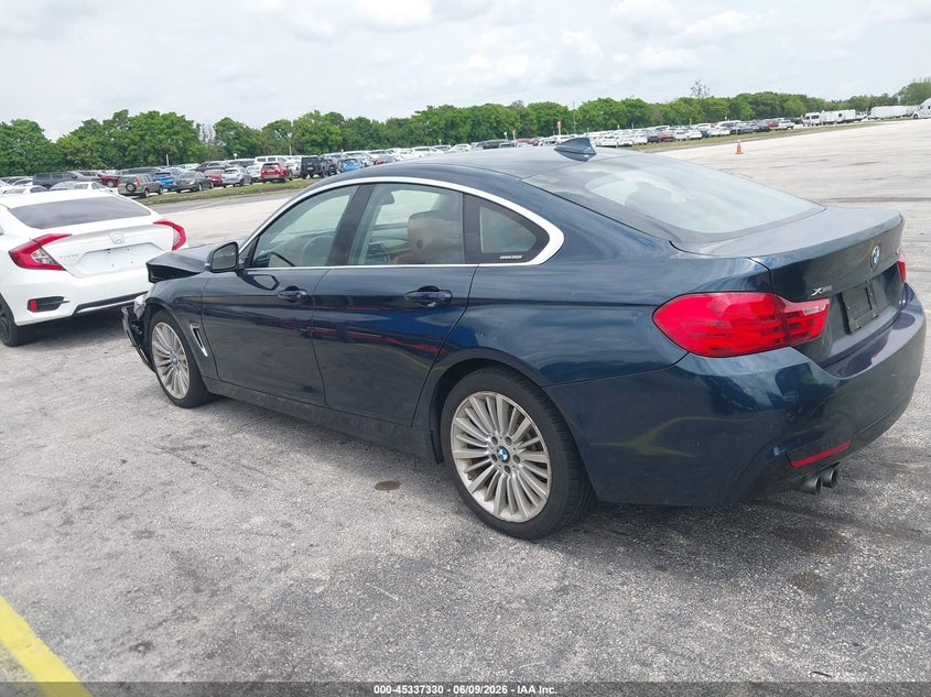 2015 BMW 4er VIN WBA4C9C51FG135196 IAAI salvage auction — FRONT END, Rebuildable (Florida), sold $850 on 2026-07-16 (photo 3)