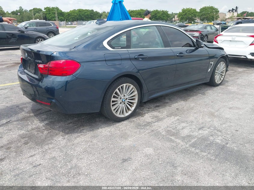 2015 BMW 4er VIN WBA4C9C51FG135196 IAAI salvage auction — FRONT END, Rebuildable (Florida), sold $850 on 2026-07-16 (photo 4)