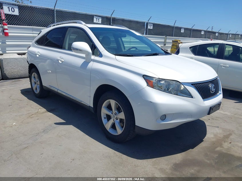 2010 Lexus Rx 350 VIN JTJZK1BA4A2000969 IAAI salvage auction — FRONT & REAR, Salvage (California), sold $3,250 on 2026-07-15 (photo 1)