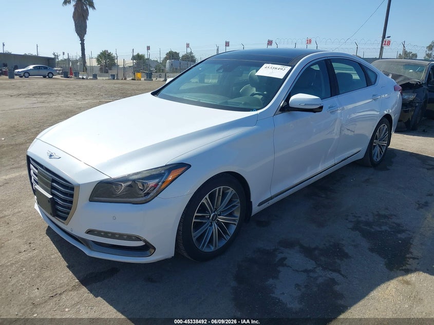 2019 Genesis G80 VIN KMTFN4JE1KU323967 IAAI salvage auction — THEFT, Salvage (California), sold $6,550 on 2026-07-06 (photo 2)
