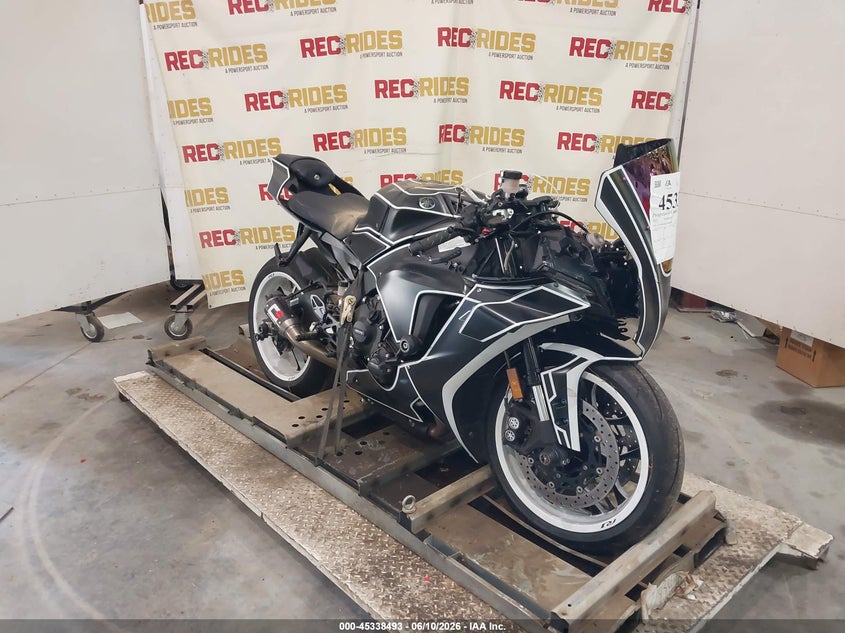 2023 Yamaha Yzf VIN JYARN66E3PA003568 IAAI salvage auction — LEFT SIDE, Salvage (Georgia), sold $6,450 on 2026-07-07 (photo 1)