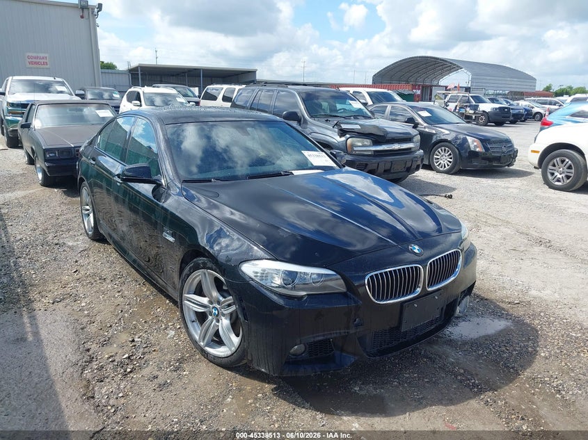 2013 BMW 5 series VIN WBAFR7C59DC822457 IAAI salvage auction — REAR END, Original (Texas), sold $3,550 on 2026-07-13 (photo 1)