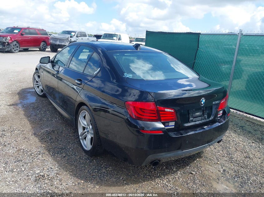 2013 BMW 5 series VIN WBAFR7C59DC822457 IAAI salvage auction — REAR END, Original (Texas), sold $3,550 on 2026-07-13 (photo 3)