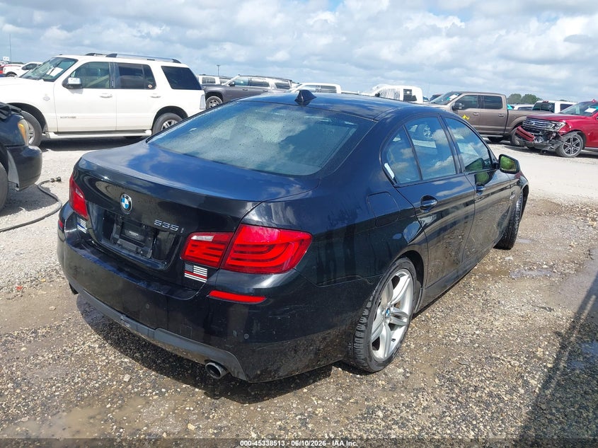 2013 BMW 5 series VIN WBAFR7C59DC822457 IAAI salvage auction — REAR END, Original (Texas), sold $3,550 on 2026-07-13 (photo 4)