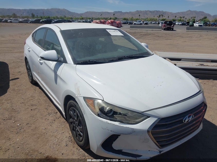 2017 Hyundai Elantra VIN KMHD74LF0HU122376 IAAI salvage auction — NORMAL WEAR, Clear-Dealer Only (Arizona), sold $1,500 on 2026-07-21 (photo 1)