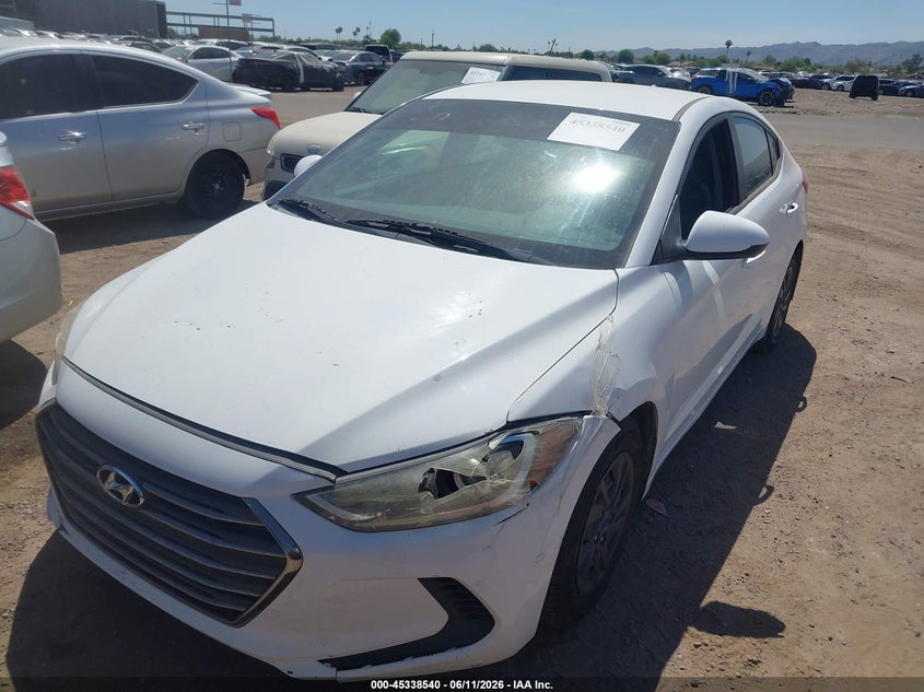 2017 Hyundai Elantra VIN KMHD74LF0HU122376 IAAI salvage auction — NORMAL WEAR, Clear-Dealer Only (Arizona), sold $1,500 on 2026-07-21 (photo 2)