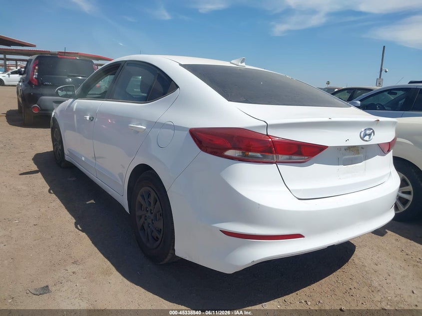2017 Hyundai Elantra VIN KMHD74LF0HU122376 IAAI salvage auction — NORMAL WEAR, Clear-Dealer Only (Arizona), sold $1,500 on 2026-07-21 (photo 3)