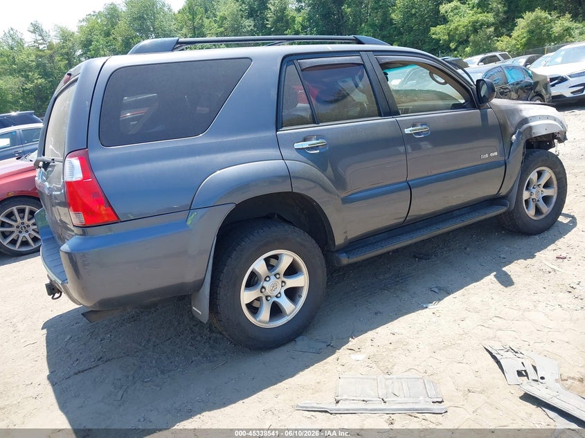 2007 Toyota 4runner VIN JTEBU14R878105193 IAAI salvage auction — ENGINE BURN, Clear (Massachusetts), sold $800 on 2026-07-07 (photo 4)