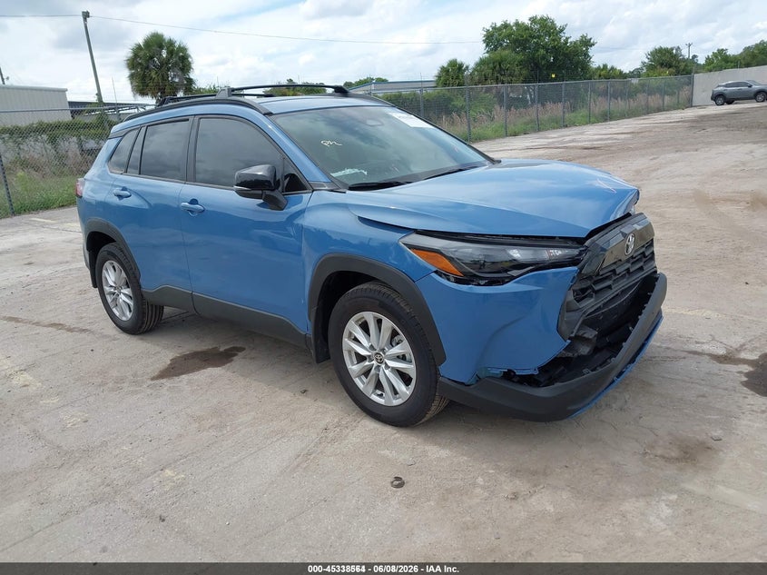 2026 Toyota Corolla cross VIN 7MUCAAAGXTV158445 IAAI salvage auction — FRONT END, Clear (Texas), sold $9,300 on 2026-07-08 (photo 1)