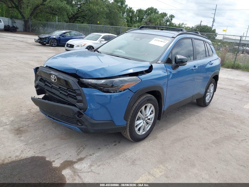 2026 Toyota Corolla cross VIN 7MUCAAAGXTV158445 IAAI salvage auction — FRONT END, Clear (Texas), sold $9,300 on 2026-07-08 (photo 2)