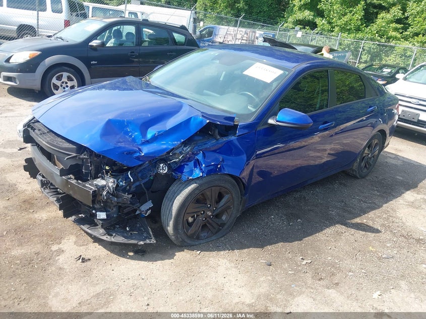 2022 Hyundai Elantra VIN 5NPLS4AG0NH079318 IAAI salvage auction — FRONT END, Salvage - Greater Than 75% (Maryland), sold $2,650 on 2026-07-14 (photo 2)