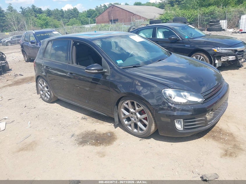 2013 Volkswagen Gti VIN WVWHD7AJ8DW136869 IAAI salvage auction — WATER/FLOOD, Salvage (Massachusetts), sold $1,050 on 2026-08-20 (photo 1)