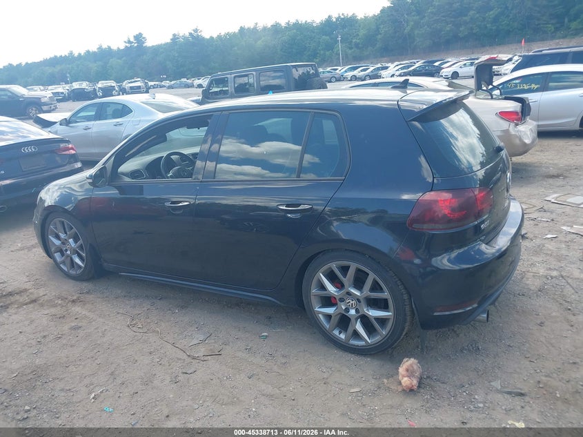2013 Volkswagen Gti VIN WVWHD7AJ8DW136869 IAAI salvage auction — WATER/FLOOD, Salvage (Massachusetts), sold $1,050 on 2026-08-20 (photo 3)