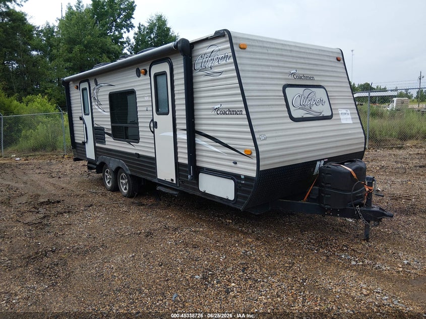 2017 Coachmen Clipper VIN 5ZT2CWKB3HJ113835 IAAI salvage auction — HAIL, Salvage (Mississippi), sold $1,850 on 2026-09-24 (photo 1)