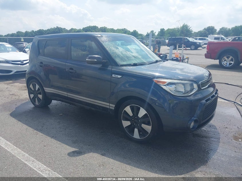 2015 Kia Soul VIN KNDJX3A54F7224433 IAAI salvage auction — HAIL, Clear (Indiana), sold $1,250 on 2026-07-24 (photo 1)