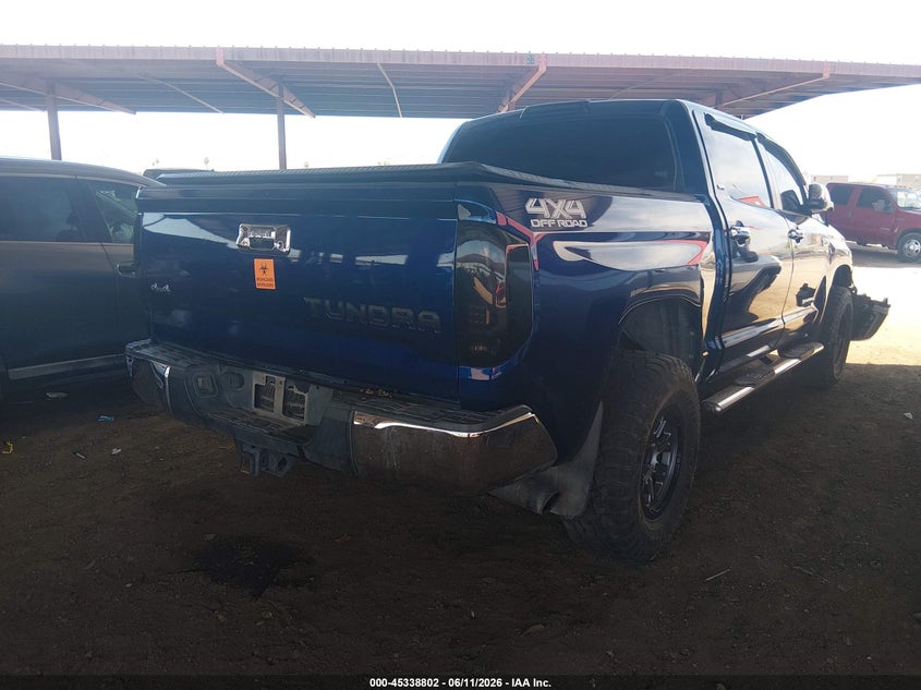 2015 Toyota Tundra VIN 5TFDW5F19FX438335 IAAI salvage auction — FRONT END, Salvage Title, sold $6,300 on 2026-07-21 (photo 4)